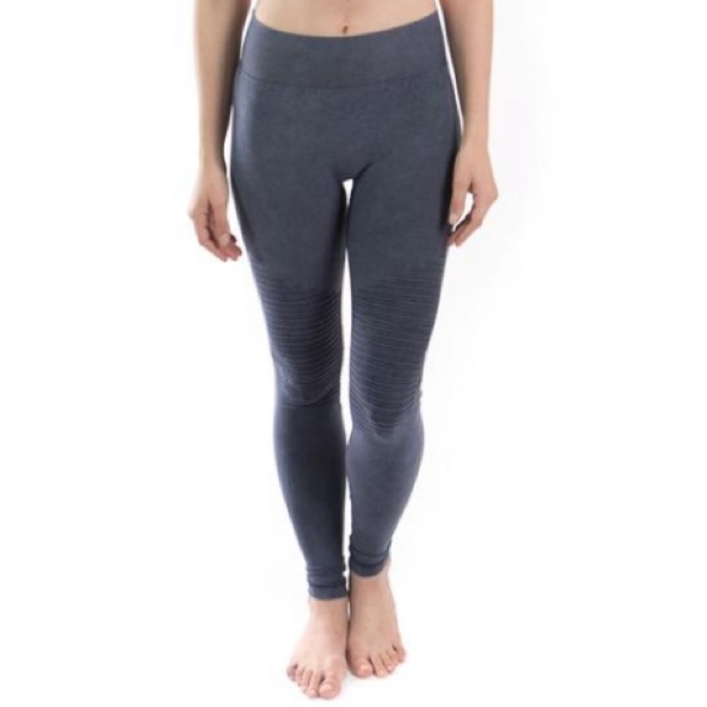 Electric Yoga Gray Moto Leggings Small